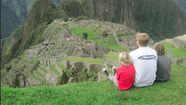 Family at Legendary Machu Picchu