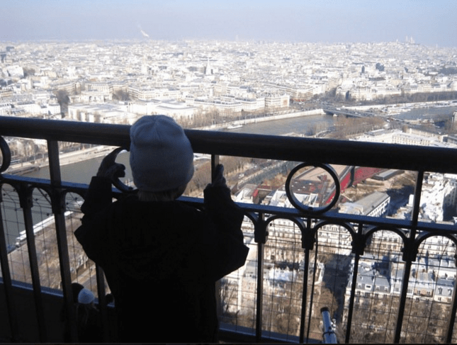 view from top of eiffel tower paris