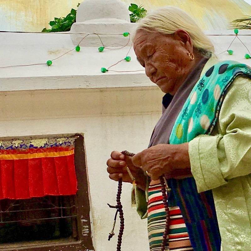 traveling to Nepal with kids - kathmandu old ladies
