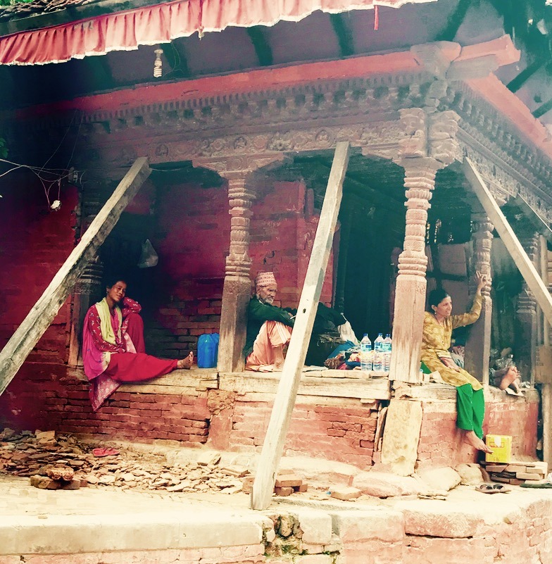 traveling to Nepal with kids - kathmandu resting