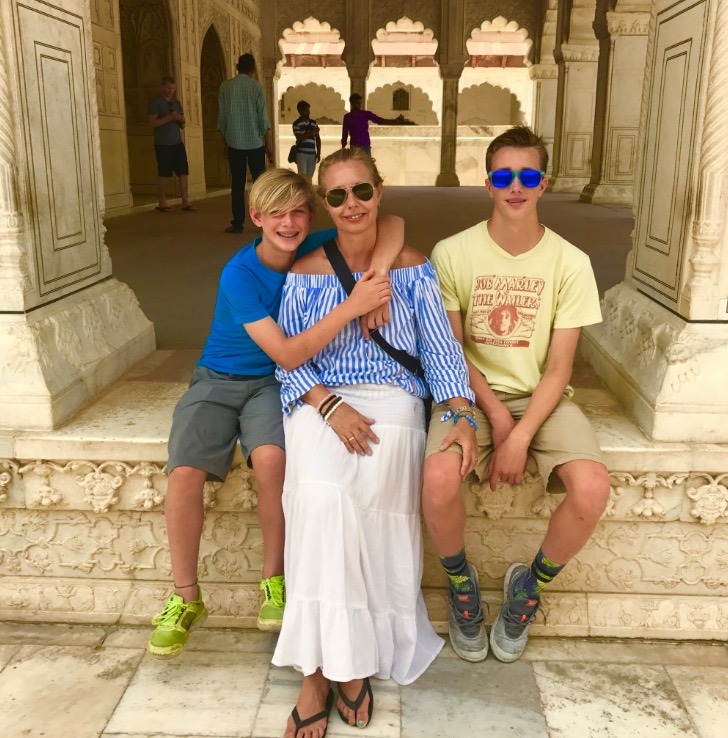 family visit to visiting taj mahal, Agra, India