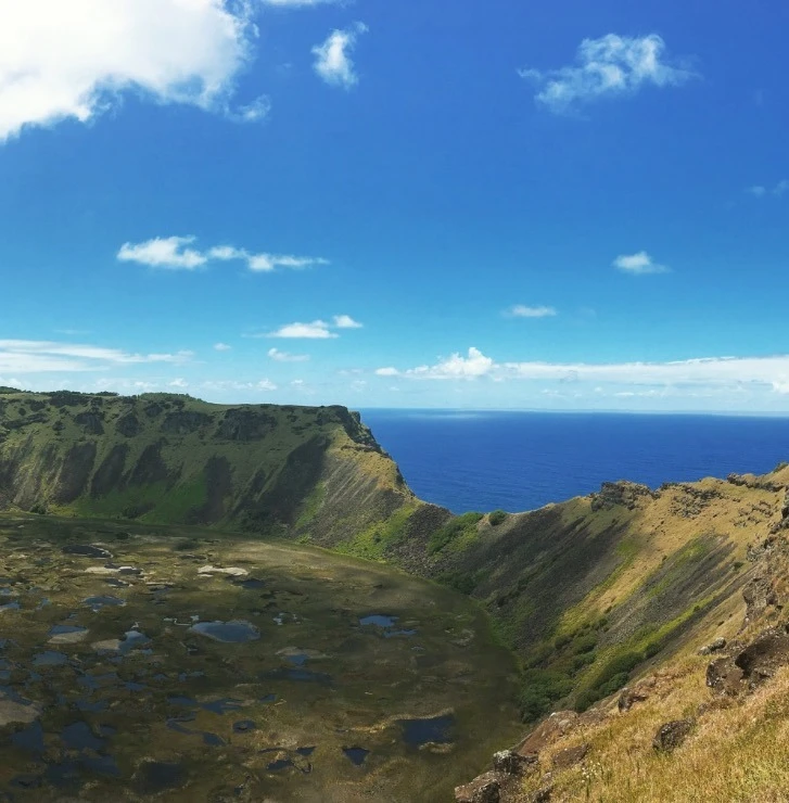Easter Island Rano Kau volcano crater