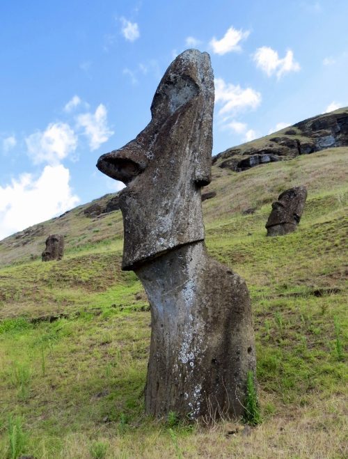 Visit easter island with kids to see moai statues