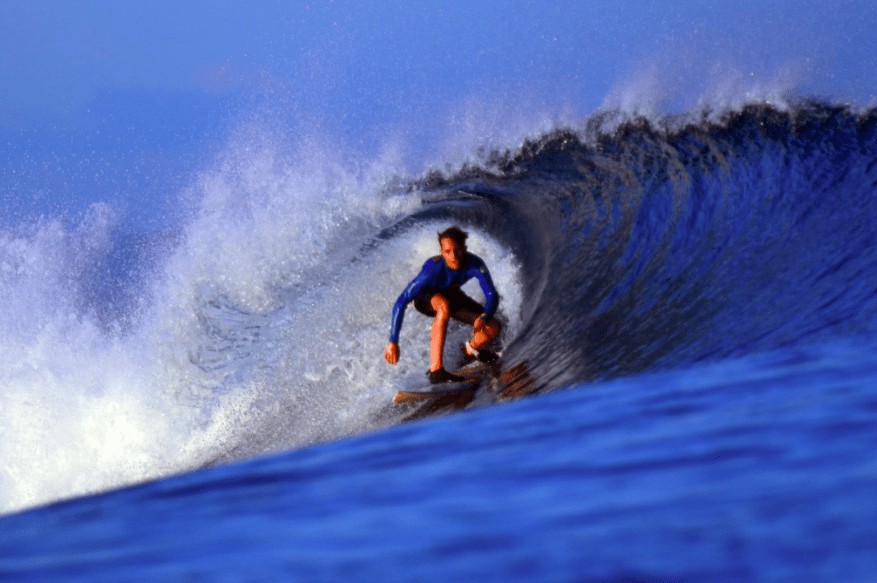best place for surfing - barreled at Tavarua Island resort FIji