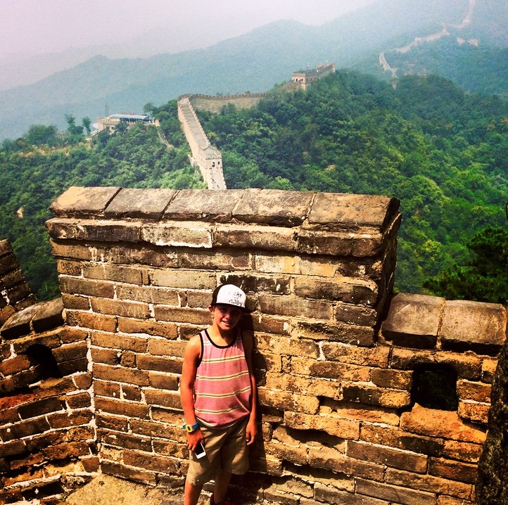 family great wall of china beijing china with kids