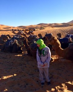camping in the sahara desert, Morocco