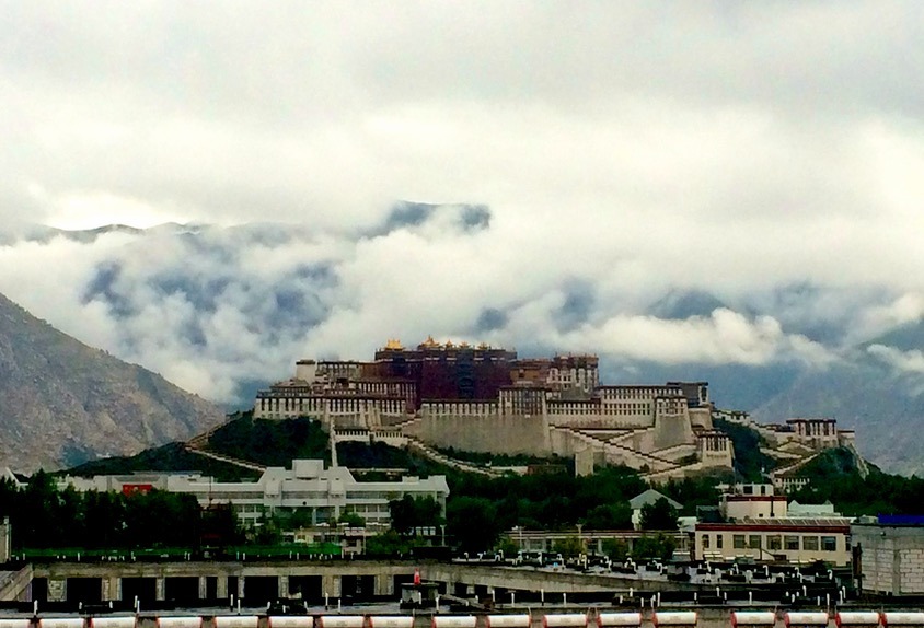 Lhasa Tibet Potala Palace with kids