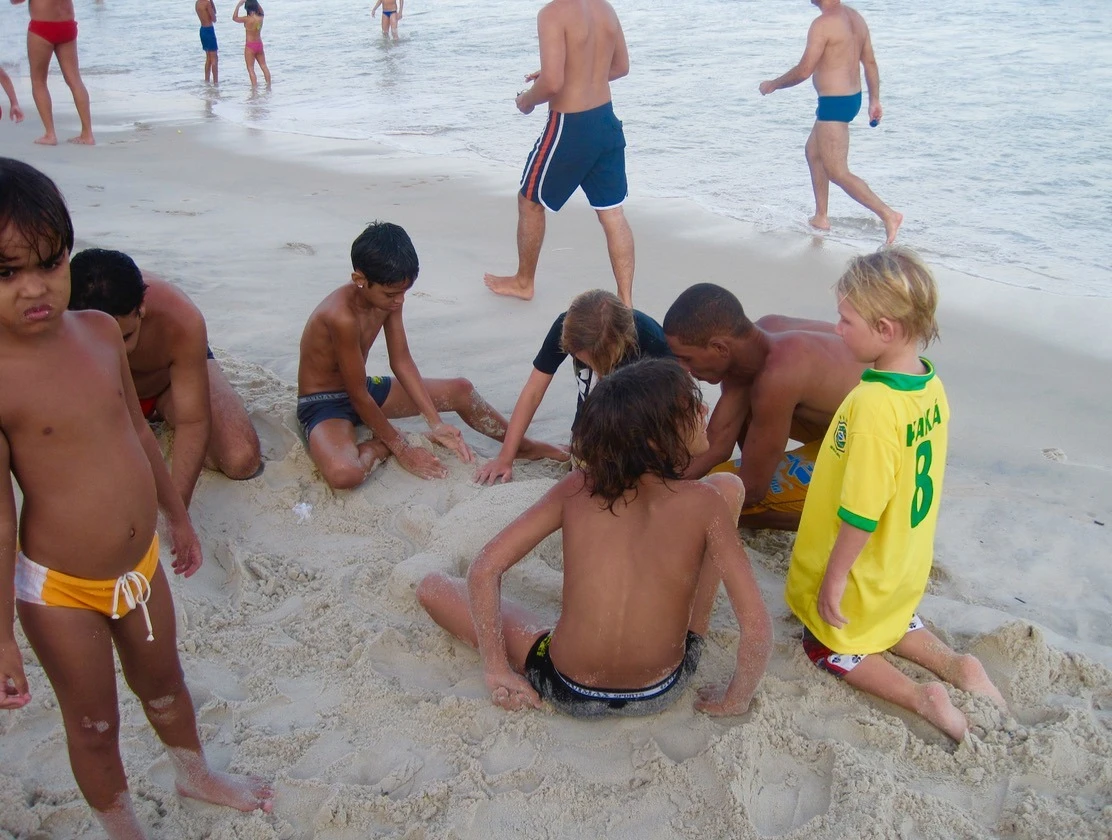 rio brazil christ the redeemer beach soccer