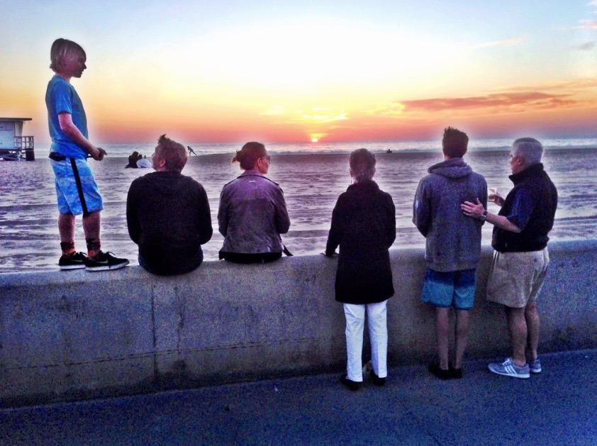 sunset hermosa beach