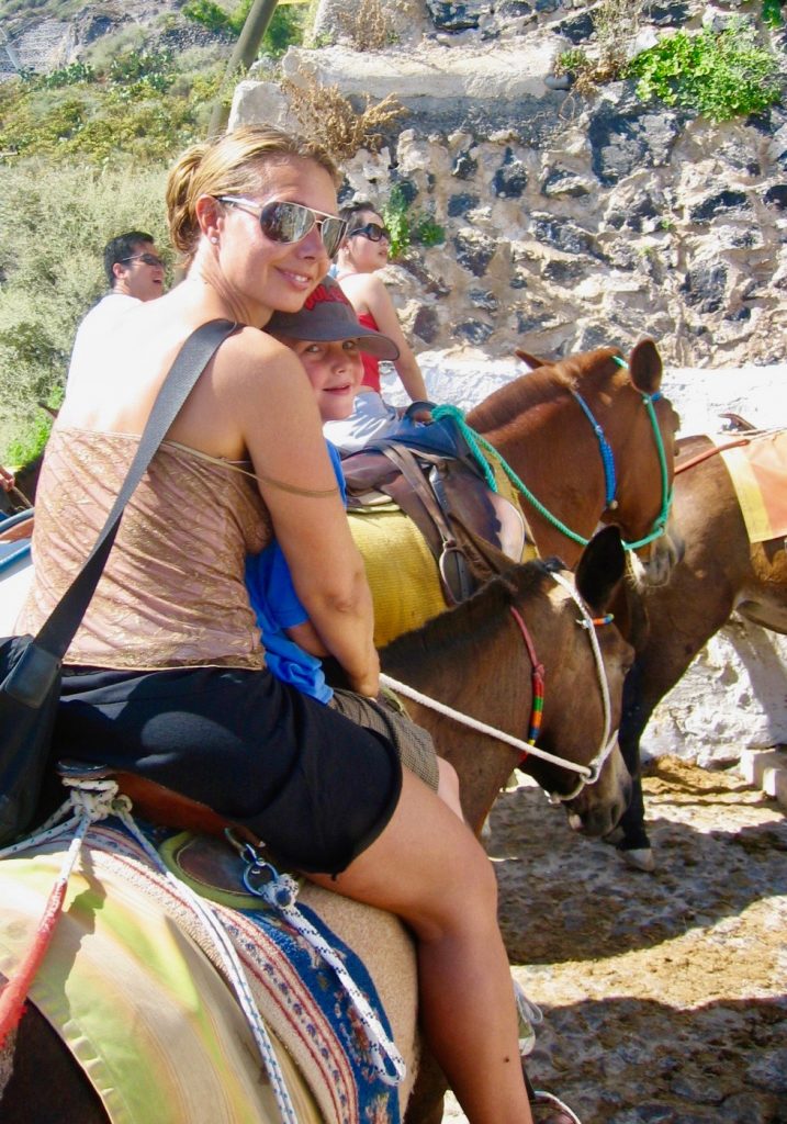 donkey santorini greece