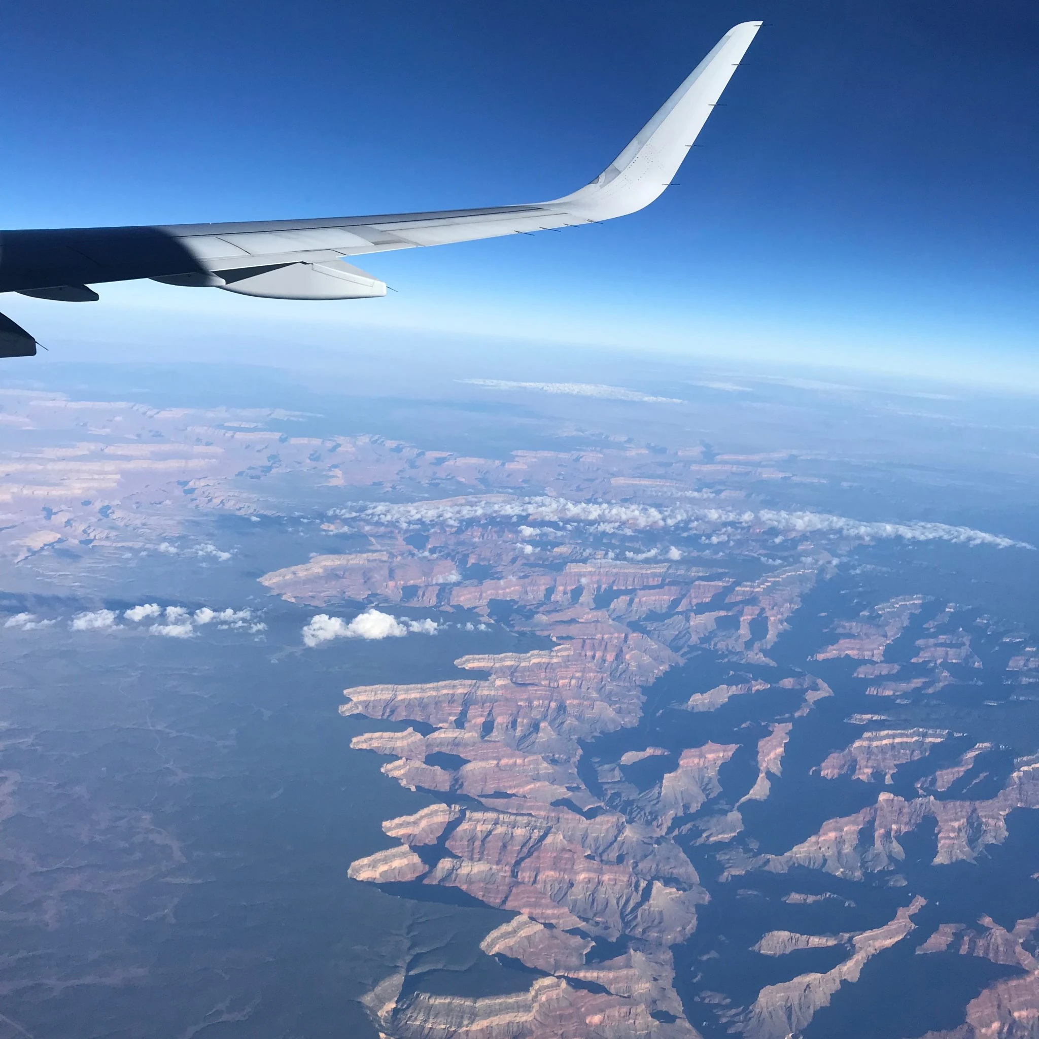 flying over the Grand Canyon