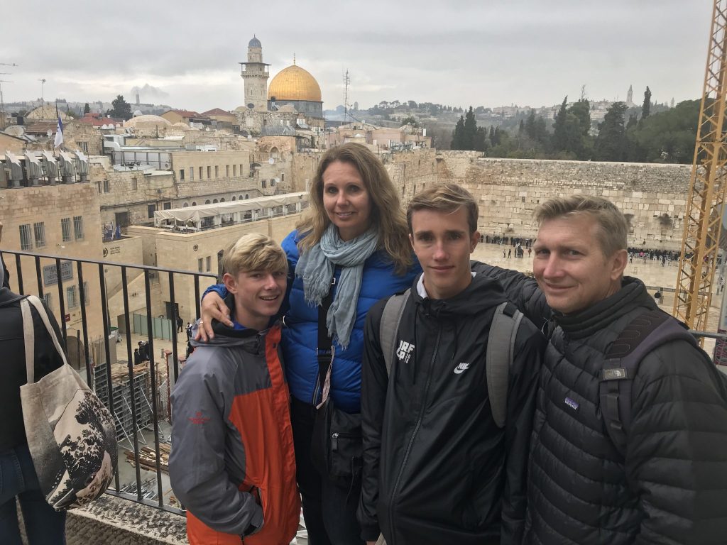 Best place for spirituality - family at the dome of the rock in jerusalem