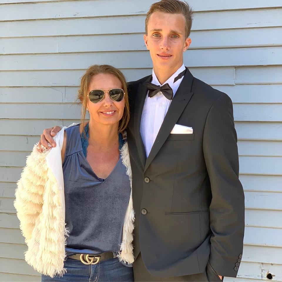 Mom and Sebastian at Prom
