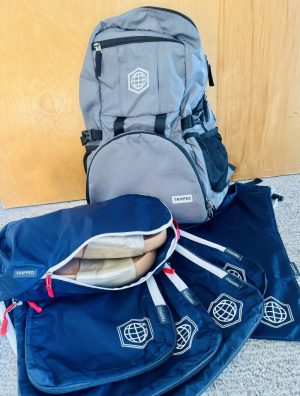 Tripped backpack, luggage and packing cubes should be at the top of your for your Amazon rainforest packing list.
